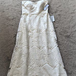 NWT Jenny Yoo Ivory Floor Length Bridesmaid Dress